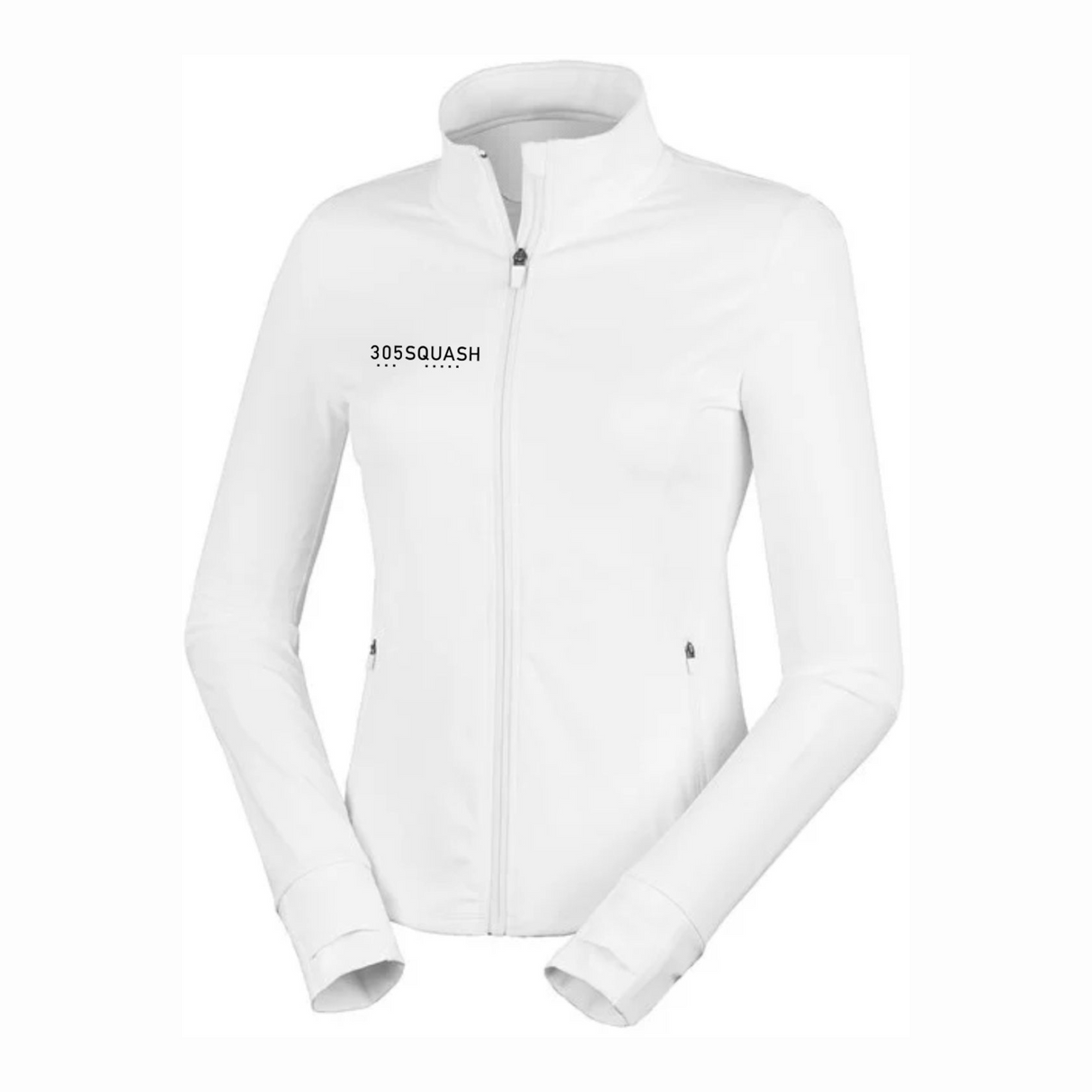 305SQUASH Wordmark Performance BOCA Womens Full Zip Top