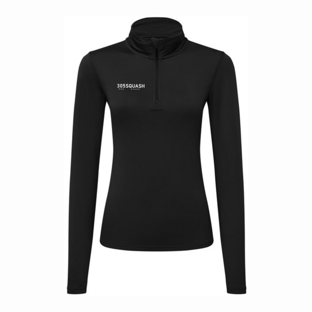 305SQUASH Wordmark Performance Lite Womens 1/4 Zip Top