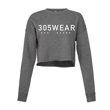 305WEAR Wordmark Icon Pure Fleece Cropped Sweatshirt