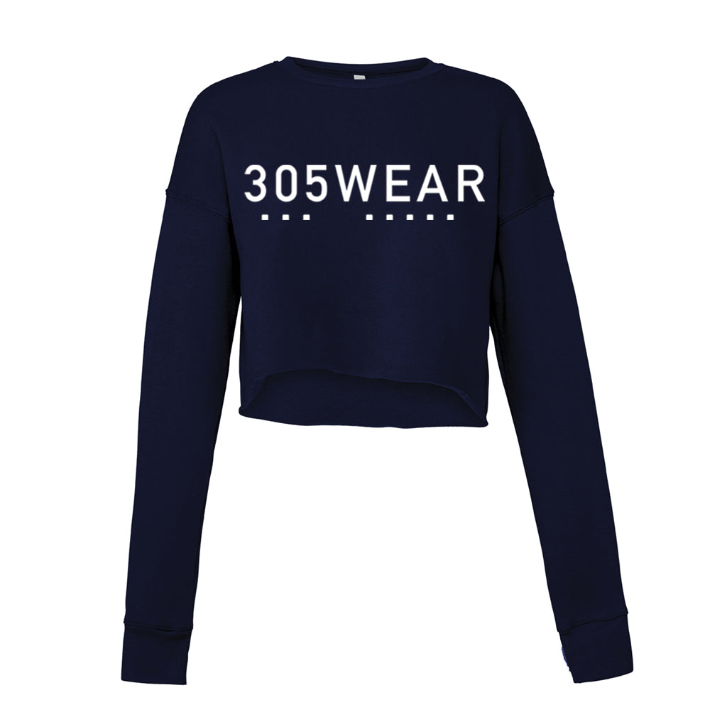 305WEAR Wordmark Icon Pure Fleece Cropped Sweatshirt